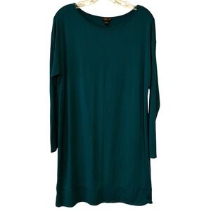 J.‎ Jill Women's Forest Green Wearever Stretch Long Sleeved Dress in Size M